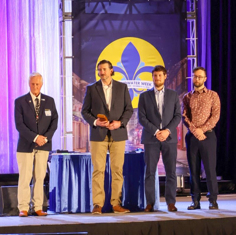 Environmental Division staff accepting the Groundwater Protection Project award.