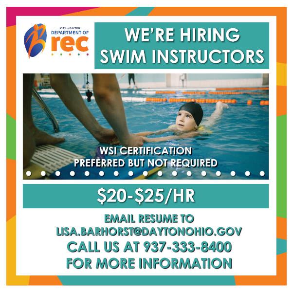 2023 Hiring Swim Instructors Flier