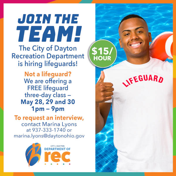 Flier promoting 2024 Lifeguard employment opportunity. Details available below flier.